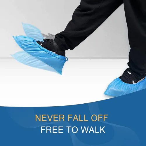 Vista 6 de Hitituto Fundas de zapatos desechables antideslizantes para interiores, 100 piezas (50 pares) impermeables de CPE de alta calidad, protectores