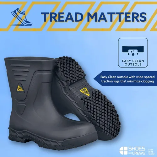 Vista 4 de ACE Unisex Slip-Resistant Work Boots - Water-Resistant, Non-Slip Industrial Safety Boots for Men & Women with Soft Toe or Composite Toe - Bullfrog