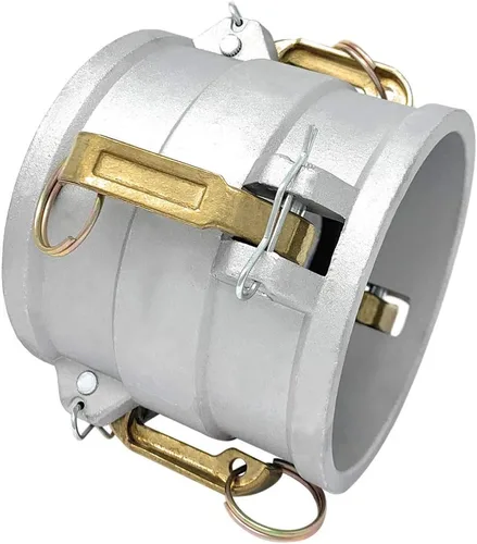 Vista 2 de Gloxco Acoplador de aluminio tipo DD leva y carrete de ranura, 4" Camlock hembra x 4" Camlock hembra (CAM-40-DD-AL)