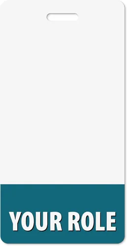 Vista 10 de Personalizado Badge Buddy – en color rosa bebé – vertical – tarjeta de respaldo de doble cara – duradera y resistente al agua ideal para profesores