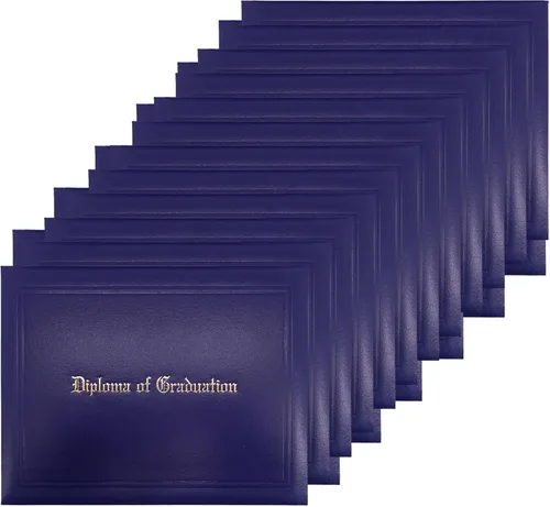 Vista 26 de GraduationMall Cubierta impresa para diploma para certificado 8.5 x 11 pulgadas, color negro, paquete de 1