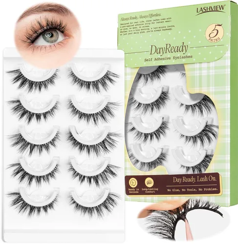 Vista 17 de Lashview Ellipse Extensiones de pestañas planas de 0.15 mm, rizo C de 0.31-0.59 pulgadas, negro visón, pestañas individuales, súper mate