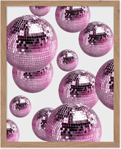 Vista 88 de Poster Master Disco Ball Head Poster - Retro Cocktail Print - Alcohol Art - Martini Glass Design - Preppy Design - Disco Print - Bar Cart Decor