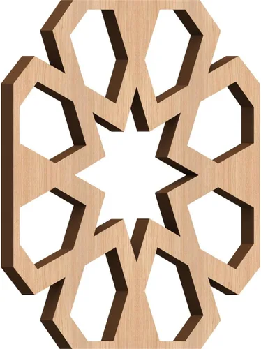 Vista 42 de Jackson Decorative Fretwork Wood Wall Panels, Large, 23 3/8" W x 23 3/8" H x 1/4" T, Cherry