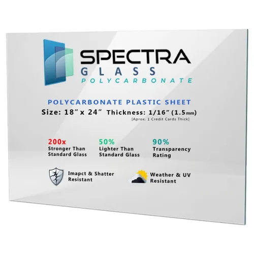 Vista 27 de Spectra Glass Lámina de plástico de policarbonato transparente. Más fuerte que las láminas de plexiglás. Resistente a los rayos UV, impacto, a