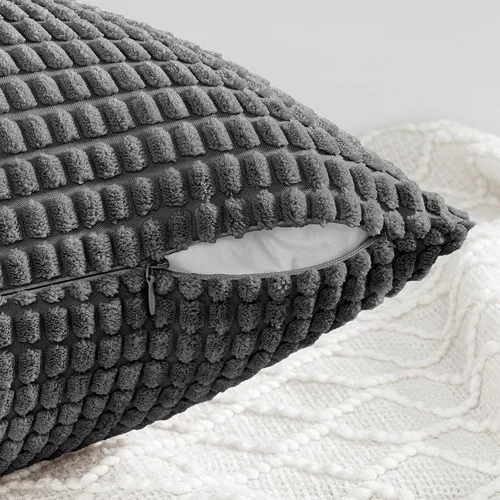 Vista 3 de Topfinel - Paquete de 4 fundas de almohada decorativas en negro y blanco de 16 x 16 pulgadas para sala de estar, sofá, cama, decoración rústica