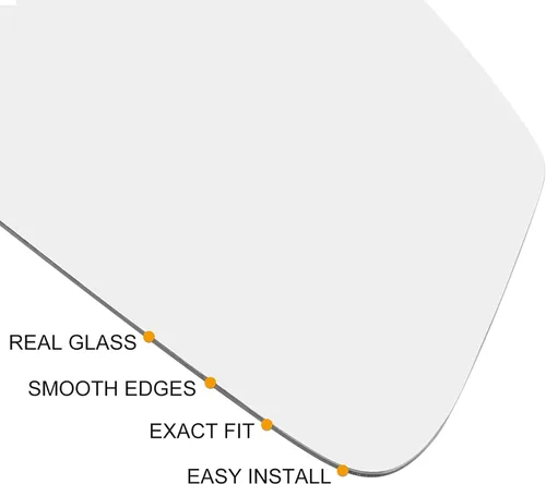 Vista 4 de X AUTOHAUX Espejo retrovisor izquierdo no calentado para automóvil con placa de respaldo 879090D210 para Toyota Yaris 2006-2012