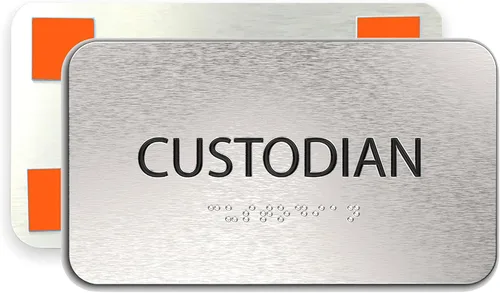 Vista 11 de ADASigns - Letrero para sala de conferencias, 7 pulgadas de ancho x 4 pulgadas de alto, aluminio cepillado duradero con braille de grado 2, fácil