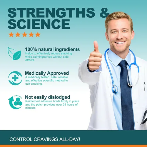 Vista 2 de Parches de nicotina Paso 2 Fácil y eficaz ayuda a dejar de fumar, 14 mg, 30 parches para ayudar a dejar de fumar, cada parche proporciona un sistema