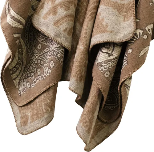 Vista 150 de Urban CoCo Poncho de colores para mujer, chal con frente abierto, color en bloques