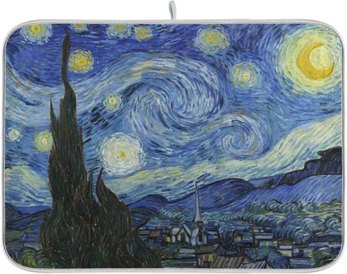 Vista 35 de Tapete de secado de platos para encimera de cocina, tapete de secado de platos, tapete escurridor de platos, almohadilla de microfibra absorbente