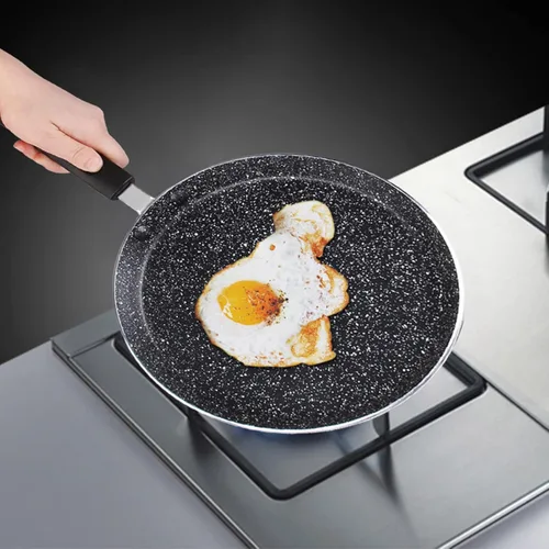 Vista 4 de Sartén antiadherente para crepes, sartén de 6 pulgadas con mango aislante, sartén para tortillas Tawa, compatible con gas, inducción, cocina