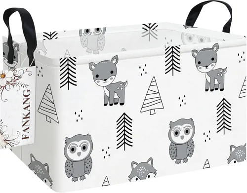 Vista 22 de FANKANG - Cestos de almacenamiento, cesta de lavandería plegable de lona para cuarto infantil con revestimiento impermeable de PE, grandes cestas