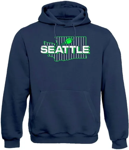 Vista 4 de Xtreme Apparrel Team Field Map Men's Hoodie Sweatshirt for Football Fans