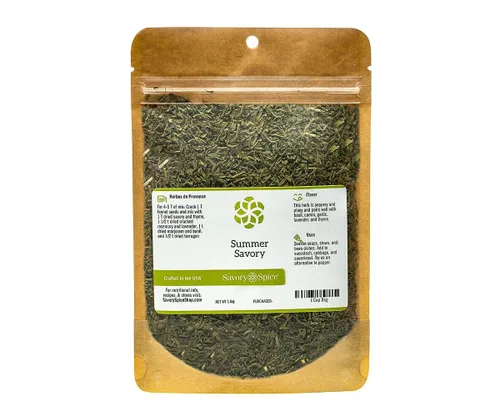 Vista 4 de Savory Spice Summer Savory Seasoning - Hojas de Ajedrea Seca Añade Hierba de Ajedrea de Verano y Sutil Sabor Picante a Sopas y Guisos
