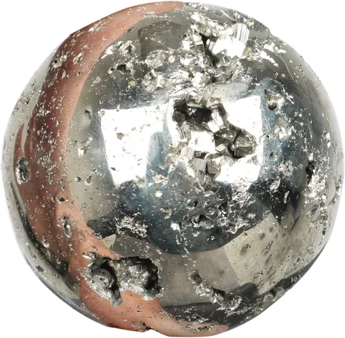 Vista 6 de Meditación de pirita dorada natural, piedra de aura hecha a mano, torre de 4 lados, pirámide, forma de corazón, bola y huevo