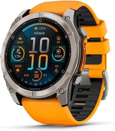 Vista 21 de Garmin fēnix® 8 – 47 mm, AMOLED, Zafiro, Smartwatch GPS Multisport Premium, Vida Útil de Batería Larga, Certificado para Buceo, Linterna LED