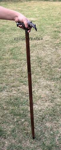 Vista 4 de Cabeza de hombre antiguo de latón con mango de diseñador plegable de madera, estilo steampunk, regalo de diseñador de moda para caballeros, acabado