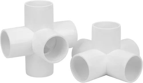 Vista 8 de Paquete de 12 accesorios de PVC de 3 vías de 1 pulgada de grado SCH40 para muebles, conector de tubería de PVC de 3 vías para estante de jardín