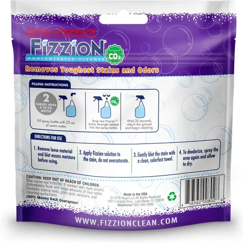 Vista 2 de Fizzion Eliminador de manchas y olores para mascotas (10 tabletas, extra fuerza)