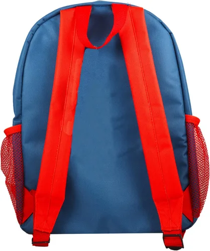 Vista 2 de Marvel Juego de mochila Spiderman para niños, paquete con mochila de Spiderman de 16 pulgadas, calcomanías, botella de agua, más 4-6, Mochila