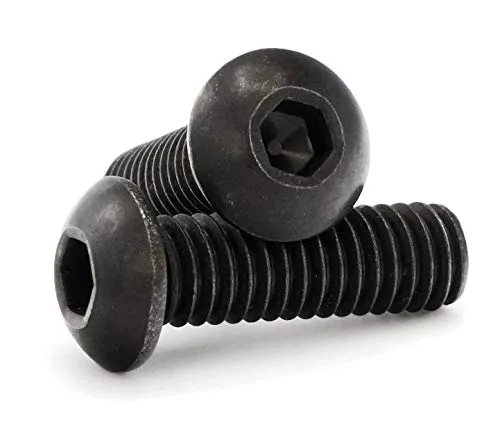 Vista 2 de 18 – 8 Acero Inoxidable Negro Tornillos De Cabeza De Botón (óxido de socket – 1/4 – 20 x 1/2" (ft) qty-250