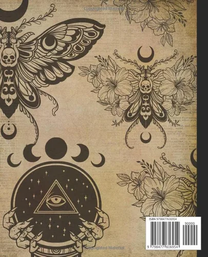 Vista 2 de Composition Notebook Boho vintage death moth composition notebook. Aesthetic Macabre gothic halloween notebook gift.