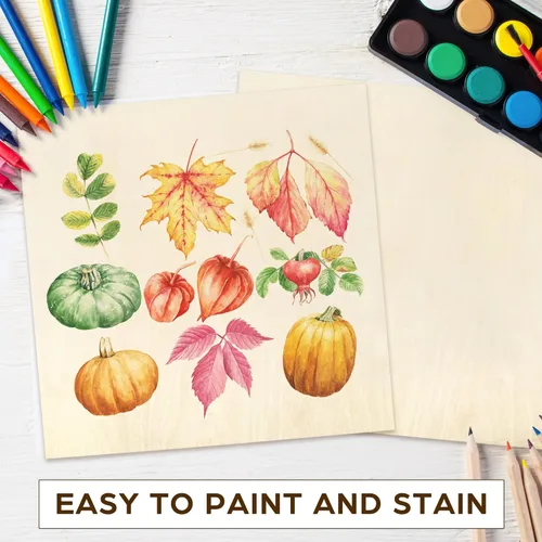 Vista 5 de LotFancy Hojas de tilo para manualidades, paquete de 12, 12 x 12 x 1/8 pulgadas, hojas de madera contrachapada de 3 mm de espesor, tablas de madera