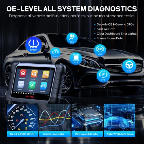 Vista 6 de Autel Escáner MaxiCOM MK808Z-TS, herramienta de programación TPMS con escaneo de diagnóstico de todos los sistemas, igual que MX808S-TS MK808S-TS