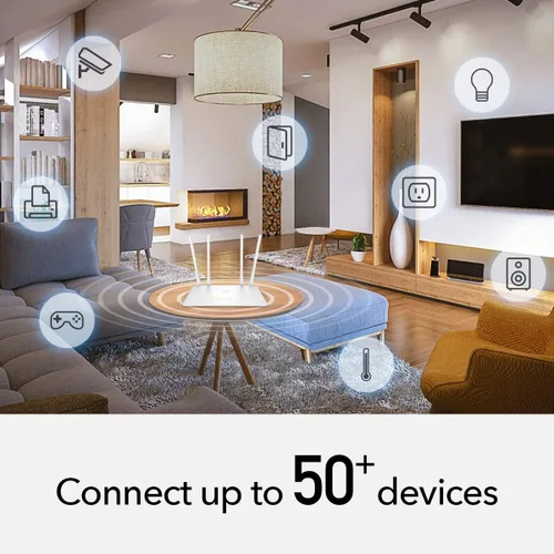 Vista 5 de Cudy Extensor de enrutador WiFi inteligente AC1200, punto de acceso, WISP, banda dual de 5 GHz, LAN de 10/100 Mbps, antenas 4x5dBi, VPN, WiFi
