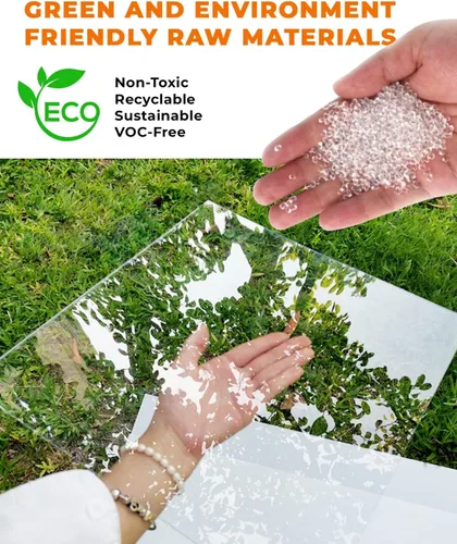 Vista 4 de Falken Design Hoja de acrílico transparente – Panel de plexiglás de 15 x 15 x 1/4 pulgadas para bricolaje, manualidades y exhibiciones, duradero