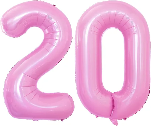 Vista 416 de GOER Globos con el número 80 para decoraciones de fiesta de cumpleaños número 80, globos de helio de aluminio jumbo de 42 pulgadas para 80 Oro rosa