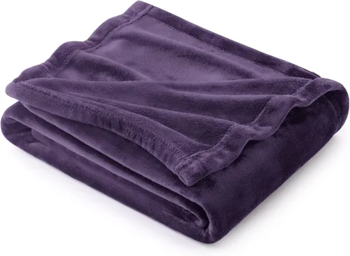 Vista 46 de Bedsure GentleSoft Manta de forro polar, tamaño individual, color gris, 10.53 oz/m², ligera, afelpada, acogedora, suave y cálida para cama, sofá
