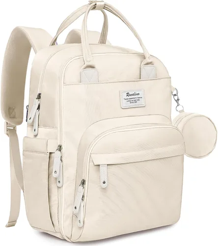 Vista 26 de RUVALINO Mochila para pañales, paquete de viaje multifunción para maternidad y bebé, gran capacidad, impermeable, negro