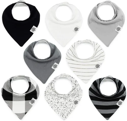 Vista 13 de Parker - Baberos tipo bandana para bebé, paquete de 4 baberos para niños, niñas, unisex