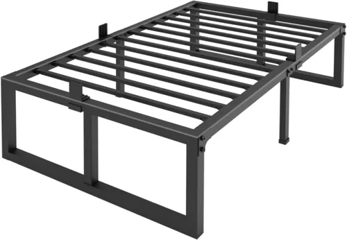 Vista 14 de Yitong Angel Armazones de Cama Gemela Plataforma, 14 Pulgadas de Alto 3500 lbs Plataforma de Metal de Servicio Pesado, Base de Colchón con Soporte