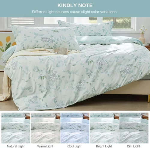 Vista 433 de SAPHREAS Juego de funda de edredón de algodón, tamaño King, a cuadros color gris oscuro y gris, geométrico, 3 piezas, 1 funda de edredón y 2 fundas