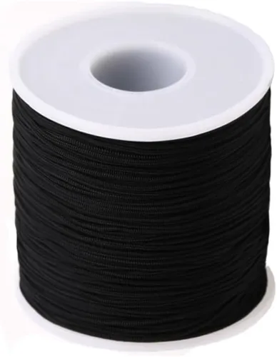 Vista 10 de Cuerda de nailon de 109 yardas de 0.031 in para pulseras de macramé, nudos chinos, collares, colgantes, fabricación de joyas (rojo)