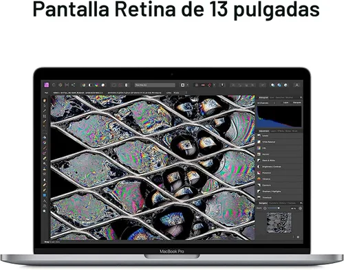 Vista 4 de Apple MacBook Pro 2022 con chip Apple M2 (13 pulgadas, 8 GB de RAM, 256 GB de almacenamiento SSD) (QWERTY en inglés) gris espacial (renovado)