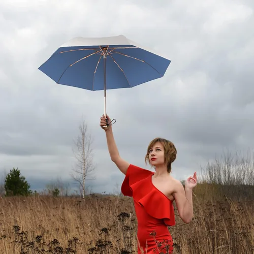 Vista 8 de WANLIAN UV umbrella protection sun,sun umbrella uv protection,Compact UV Umbrella for Sun and Rain,Lightweight & Portable,Windproof Parasol Umbrella