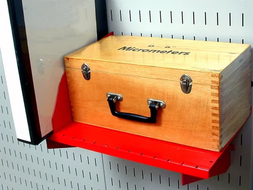 Vista 3 de Juego de accesorios ranurados Wall Control para estación de trabajo, Rojo, KT-400-WRK R