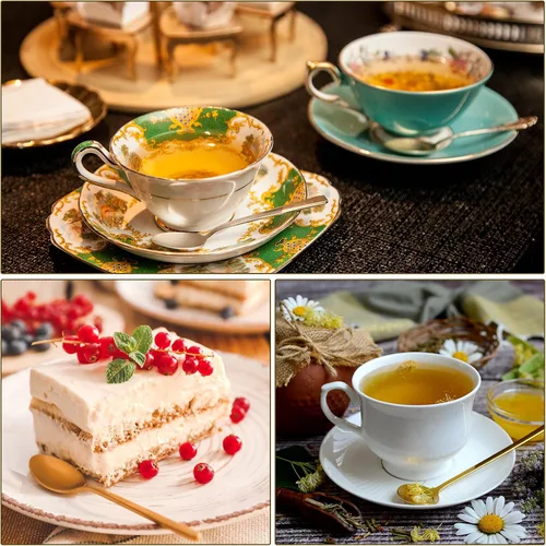 Vista 6 de uxcell 4 mini cucharas de café expreso de acero inoxidable de 5 pulgadas, cucharas de postre, cucharas de té helado para café, helado, té, azúcar