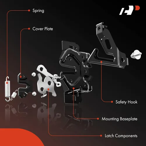 Vista 2 de A-Premium Bloqueo de pestillo de capó compatible con Honda Accord 2003-2007, conjunto de pestillo del capó del motor de bloqueo del capó del motor