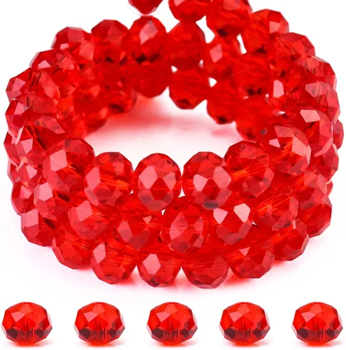 Vista 32 de Dowarm 300 cuentas Briolette de cristal de 0.236 pulgadas, con forma de diamante, multifacéticas, negras, para fabricación de joyas y manualidades