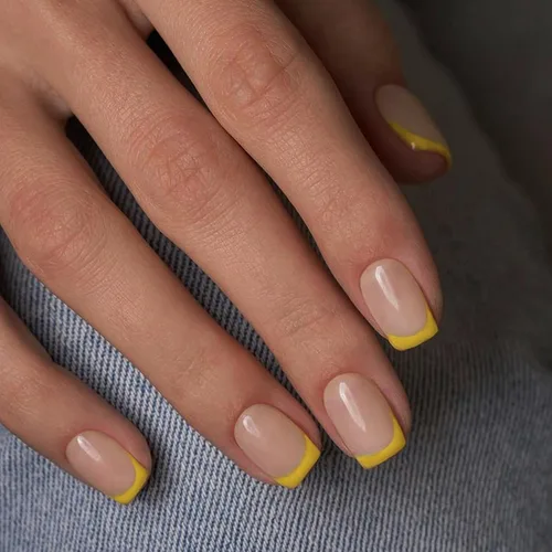 Vista 17 de Uñas postizas a presión con punta francesa negra, uñas cortas de almendra, uñas con pegamento para mujer, uñas acrílicas francesas de gel, uñas