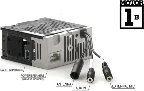 Vista 2 de RetroRadio compatible con Ford Mustang 1964-66. Las características incluyen Bluetooth, AUX, AM/FM LAB-M1-125-54P-74PF1