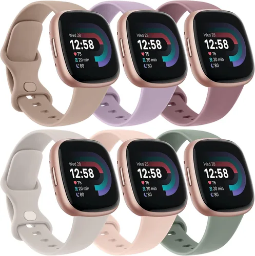 Vista 12 de Vancle Bandas para Fitbit Versa 4 / Versa 3, Fitbit Sense 2 / Sense Bandas para mujeres y hombres [6 unidades], correa de repuesto deportiva suave