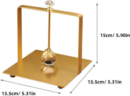 Vista 2 de UPKOCH Metal Napkin Holder for Tabletop, Gold Square Standing Napkin Dispenser with Weighted Arm, Sturdy Metal Tissue Organizer for Kitchen