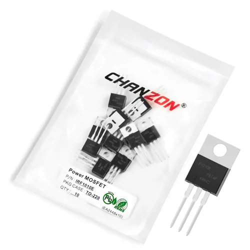 Vista 53 de Chanzon 2N60 TO-220AB NMOS MOS N-Channel Power MOSFET Transistor, alto voltaje y corriente nominal, (paquete de 10 unidades)