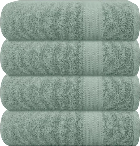 Vista 69 de GLAMBURG Sábana de baño de algodón extra grande premium de 700 GSM 35x70 - 100% algodón peinado - Calidad de hotel y spa de lujo - Duradera